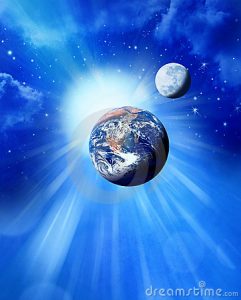 de-zon-en-de-maan-van-de-aarde-ruimte-13786196