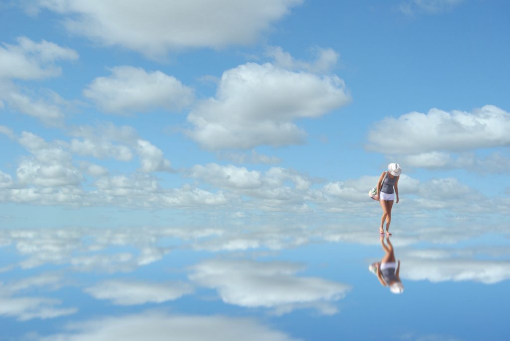 sky-mirror-reflection-woman