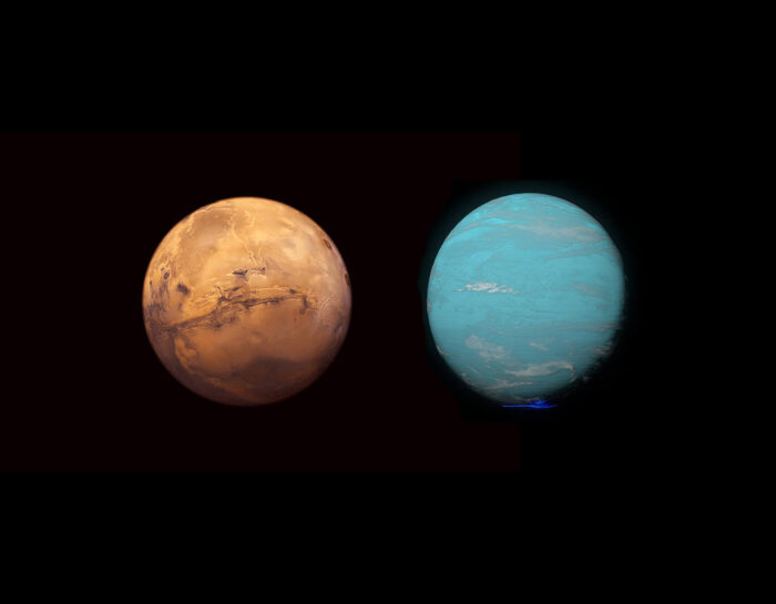 Marte congiunto Urano e Algol – luglio 2024